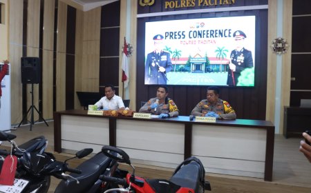 Polres Pacitan Amankan Montir Tersangka Curanmor di Tiga Lokasi