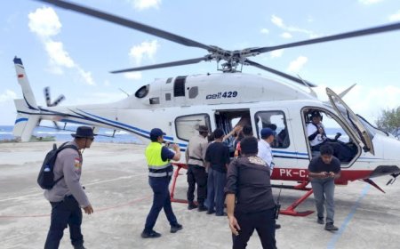 Polri Evakuasi Dua Warga Palue Lewat Jalur Udara, Lansia Korban Reruntuhan dan Ibu Hamil